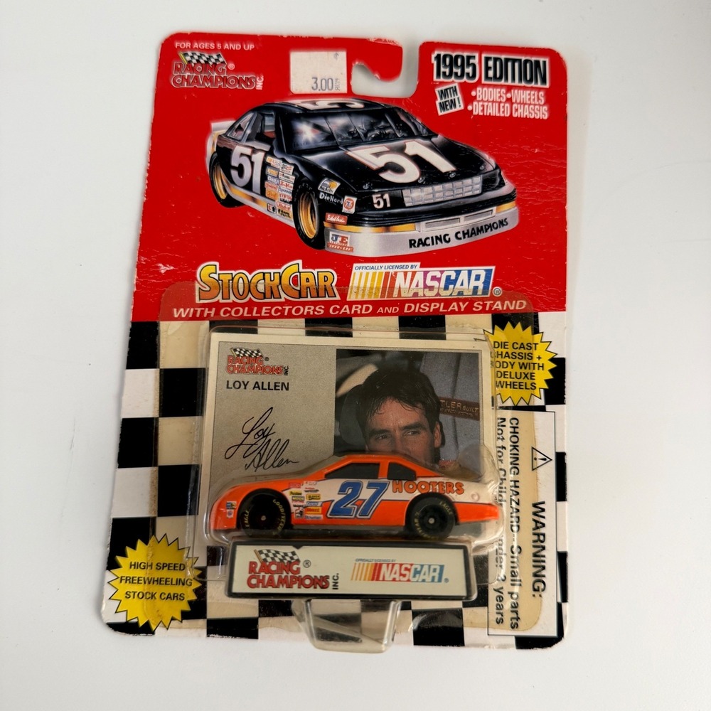 Racing Champions 1995 Loy Allen #27 Hooters NASCAR Stock Car 1:64 Diecast 01153